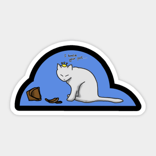I Broke Your Pot - Arthur Cat - Sticker